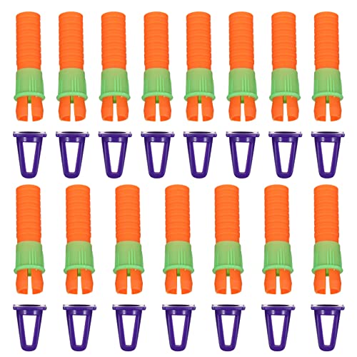 Kisangel Multitools 15pcs Plastic Chalk Holders Crayon Pen Extender Adjustable Crayon Extension Cap for Office Drawing Tool Metal Stand