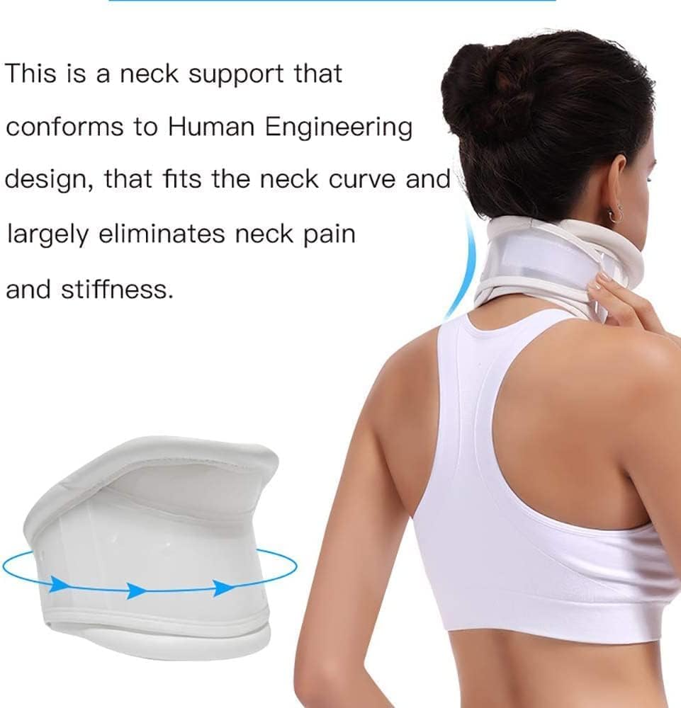 Collar médico para Cuello Cervical - Férula de Soporte estabilizador para Cuello y Cabeza - para Alivio del Dolor de Cuello rígido Cuello Cervical Tirantes para el Cuello Cuidado de los Hues