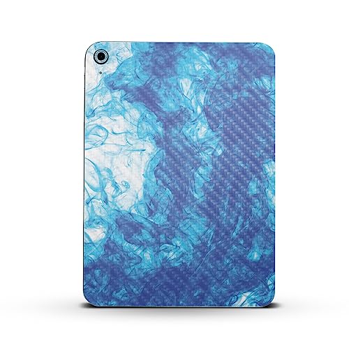 Image of MightySkins Carbon Fiber Skin Compatible with Apple iPad 10.9 inch 10th Gen (2022) Full Wrap Kit - Vibrant Smoke | Protective, Durable Textured Carbon Fiber Finish | Easy to Apply | Made in The USA