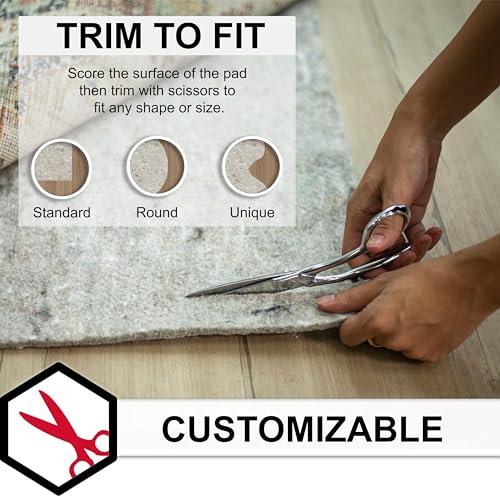 Mohawk Home 2 x 8 1/5 Low Profile Non Slip Rug Pad Felt + Rubber Gripper, Great for High Traffic Areas -Safe for All Floors (Pack of 2)