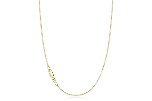 Jewlpire 18K Gold Over Sterling Silver Chain Necklace for Women, Dainty &...