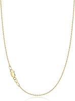 Jewlpire 18K Gold Plated 925 Sterling Silver 1.1mm Cable Chain Necklace for Women - Thin Dainty Sturdy, 14-24 Inches