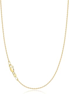 Jewlpire 18K Gold Plated 925 Sterling Silver 1.1mm Cable Chain Necklace for Women - Thin Dainty Sturdy, 14-24 Inches