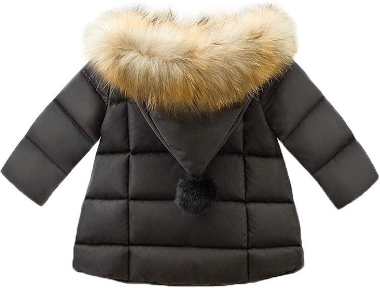 Mallimoda Baby Boys Girls Down Jacket Toddler Winter Warm Puffer Down Coat Cotton Hooded Fur Snowsuit - Image 2