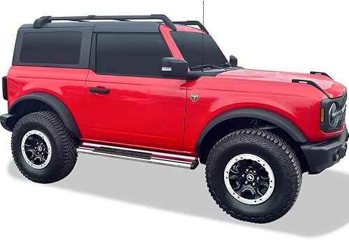 Miniatura 6 de APS Estribos cromados estilo OE Nerf compatibles con Ford Bronco 2021-2023 Sport Utility de 2 puertas