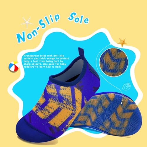Image of WateLves Kids Water Shoes Toddler Girls Boys Barefoot Non-Slip Quick Dry Aqua Socks for Beach Swim Walking