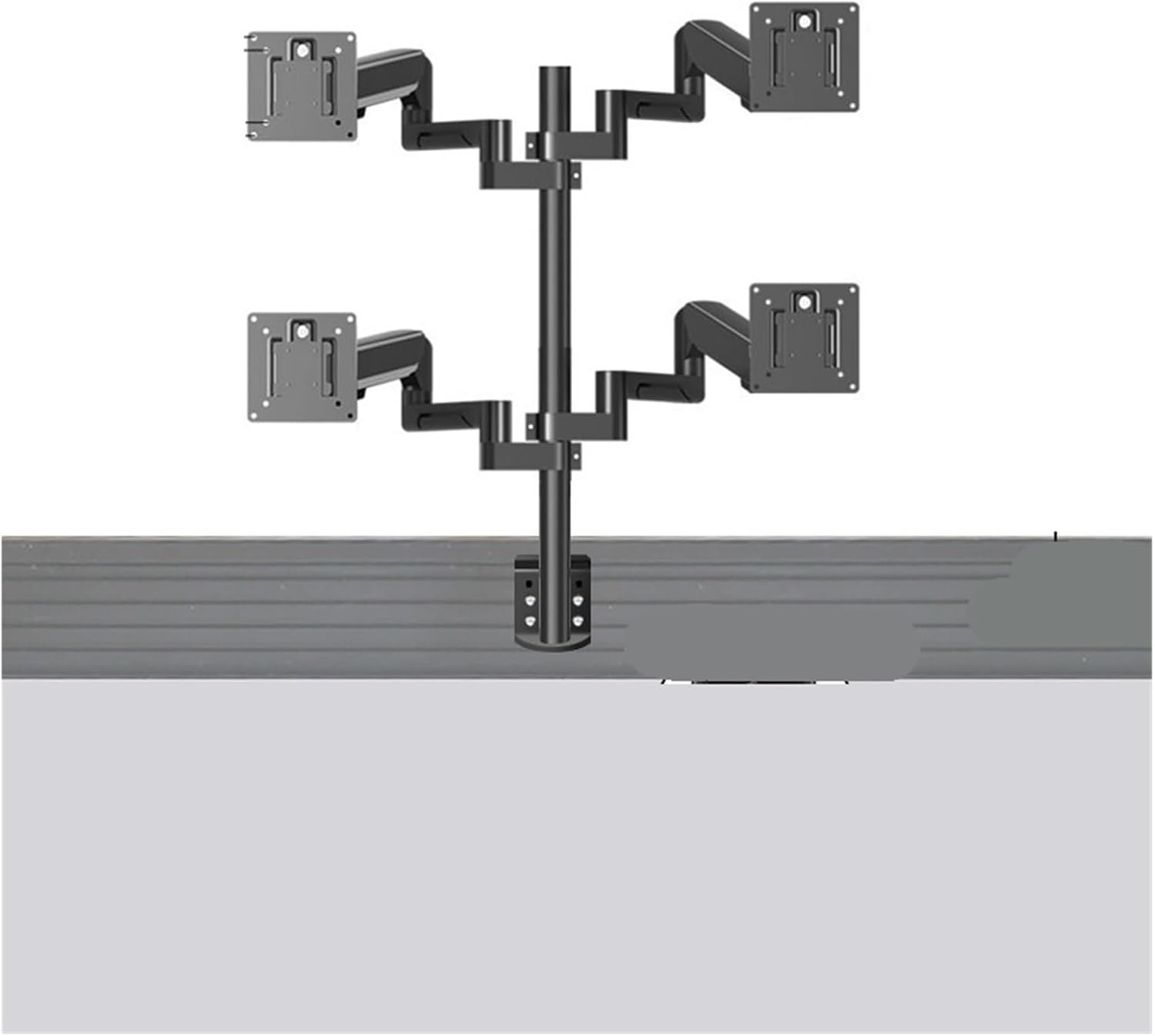 Monitor Screen partition Card Plate Heightening Bracket Desktop Industrial Console Operating Table Adjustment Telescopic Hanger 4 Screens
