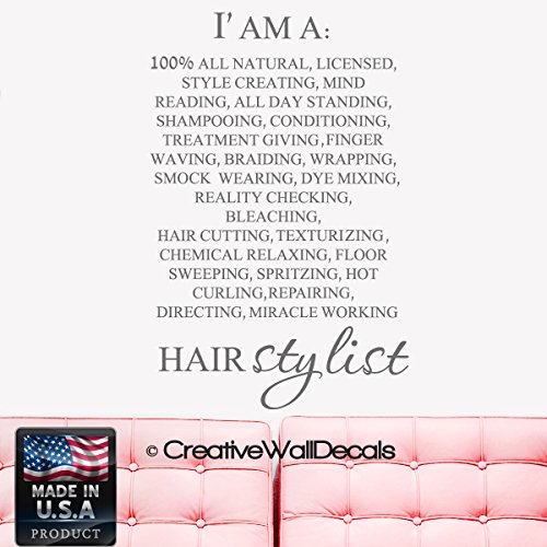 Wall Decal Vinyl Sticker Decals Art Decor Design Bedroom Dorm Office Nursery Hairdresser Salon Nail Barber Shop Hair Stylist Style Girls Fashion (R1441) #TOP1