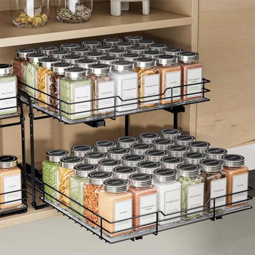 Pull-Out 2-Tier Spice Rack Organizer for Cabinets