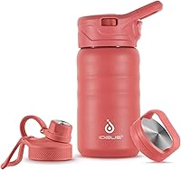 Vista 77 de Botella de agua aislada Ideus 12oz, botella de agua aislada de acero inoxidable para la escuela, botellas aisladas con popotes a prueba de fugas