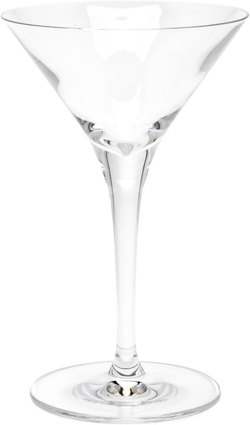 Restaurantware Voglia Nude 5 Ounce Martini Glasses Set Of 6 Crystal Martini Glasses - Laser-Cut Rim Dishwasher-Safe Glassware Fine-Blown Crystal Cocktail Glasses Serve Manhattans or Cosmos