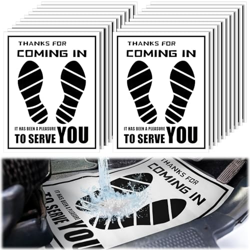 Frienda 500 Pcs Waterproof Paper Car Floor Mats Disposable Floor