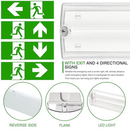 Éclairage d'urgence à LED pour sécuriser les coupures de courant avec batterie 3h - 5
