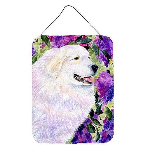 Caroline's Treasures SS8474DS1216 Great Pyrenees Wall or Door Hanging Prints Aluminum Metal Sign Kitchen Wall Bar Bathroom Plaque Home Decor Front Door Plaque, 12x16, Multicolor