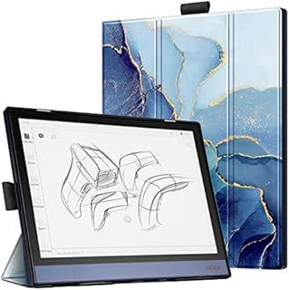 Fintie Trifold Case Compatible with BOOX Note Air 2 (2021) & BOOX Note Air 2 Plus (2022) Tablet 10.3 inch - Ultra Lightweight Slim Shell Foldable Stand Cover with Auto Sleep/Wake, Ocean Marble