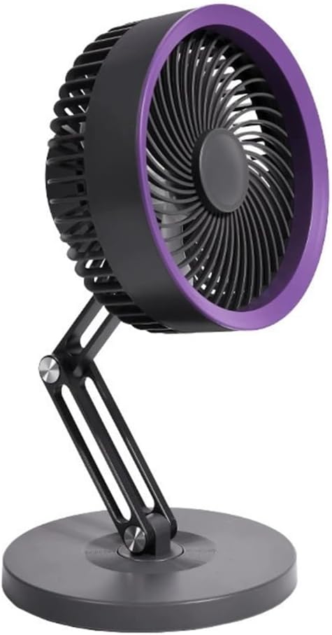 Modern Small Desk Fan with 360 Degree Rotations USB Connectivity Low Noise Design Suitable for Indoor and Outdoor Use