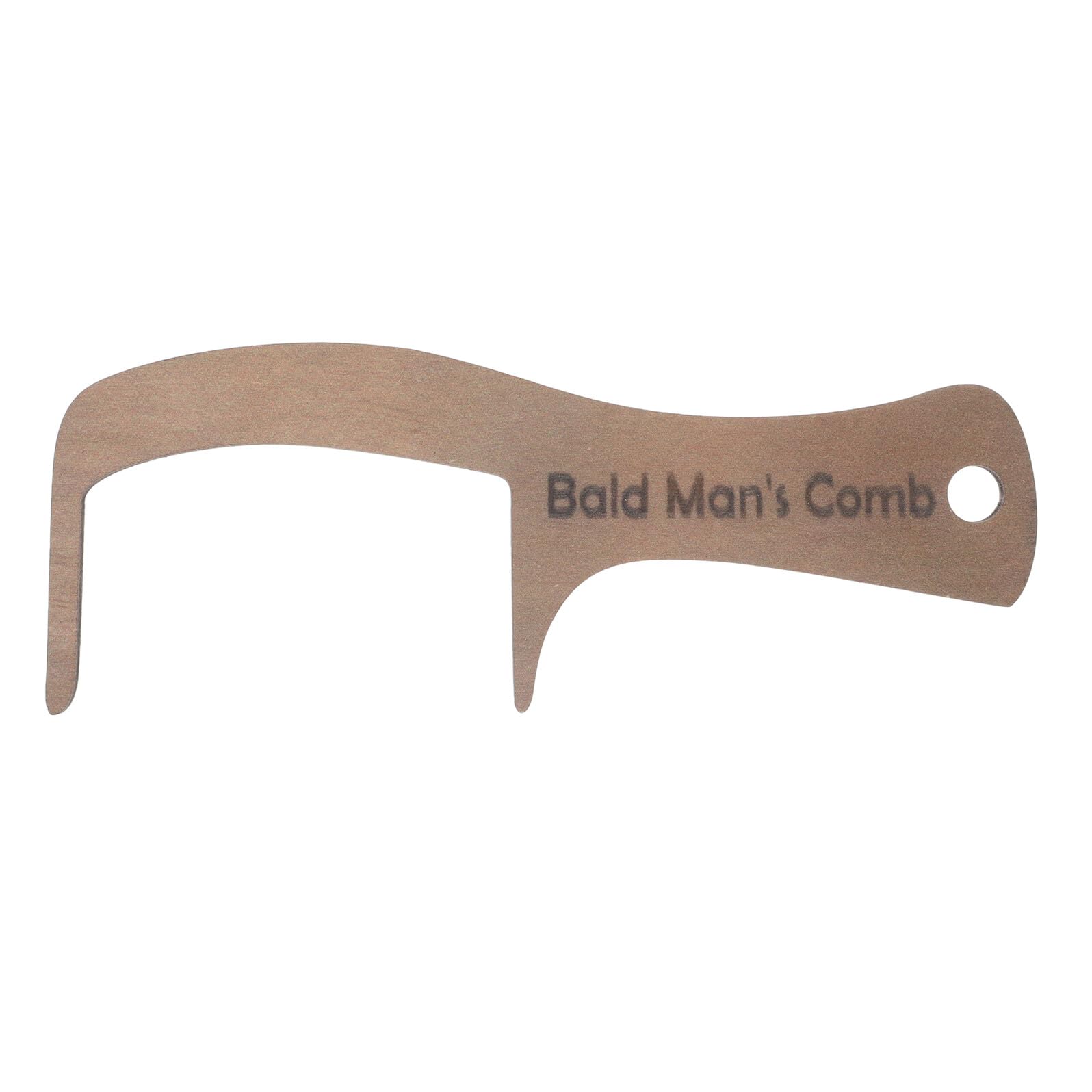 Handmade Wooden Hair Styling Comb for Bald Men Hairline Shaping Tool Toothless Comb Grooming Accessory Novelty Gift for Scalp Massage and Thinning Hair