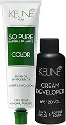 Kit Keune Tinta So Pure Louro Escuro 6 e Oxidante Cremoso Tinta & So Pure Color 6% 20 vol (2 produtos)