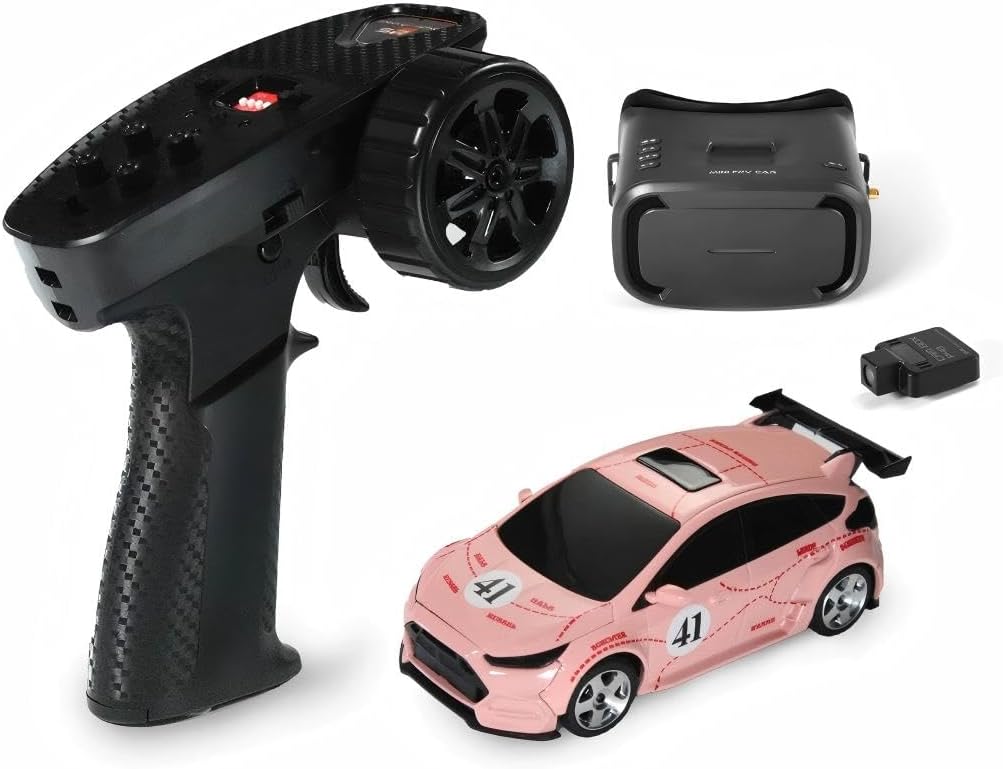 1:43 RC Drift Crawler, 2.4GHz 4WD Mini Remote Control Racing Car, High Speed Vehicle with LED Light, Real-Time Driving Experience, Gift for Adults Hobbyist (New Version)