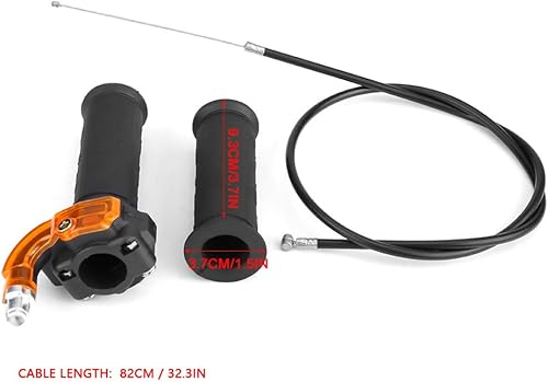Miniatura 4 de Fydun 1 par de acelerador de motocicleta mango de acelerador eléctrico de velocidad con cable 32.3 in / 32.3 pulgadas