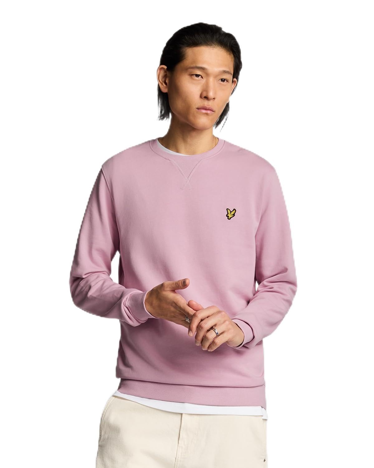 Lyle & Scott Men's   Pink Cotton Crew Neck Sweatshirt in Size M, BrandAlley