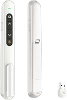 Vista 14 de QUI Clicker de Presentación para PowerPoint, RF 2.4GHz USB Presentador Inalámbrico Remoto con Control de Volumen, Clicker de PowerPoint Avanzador