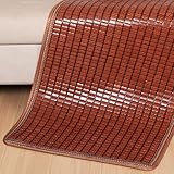 [dhiuebc] ソファマット 竹 カラー 滑り止め シートクッション 麻雀 自然 ソファクッションカバー 竹 断面ソファ 2人掛け 椅子 クッション 折りたたみ式 夏の季節 60*120CM 学生寮 ソファー 竹ラグ 夏用涼 涼み 竹 シーツ ひんやり