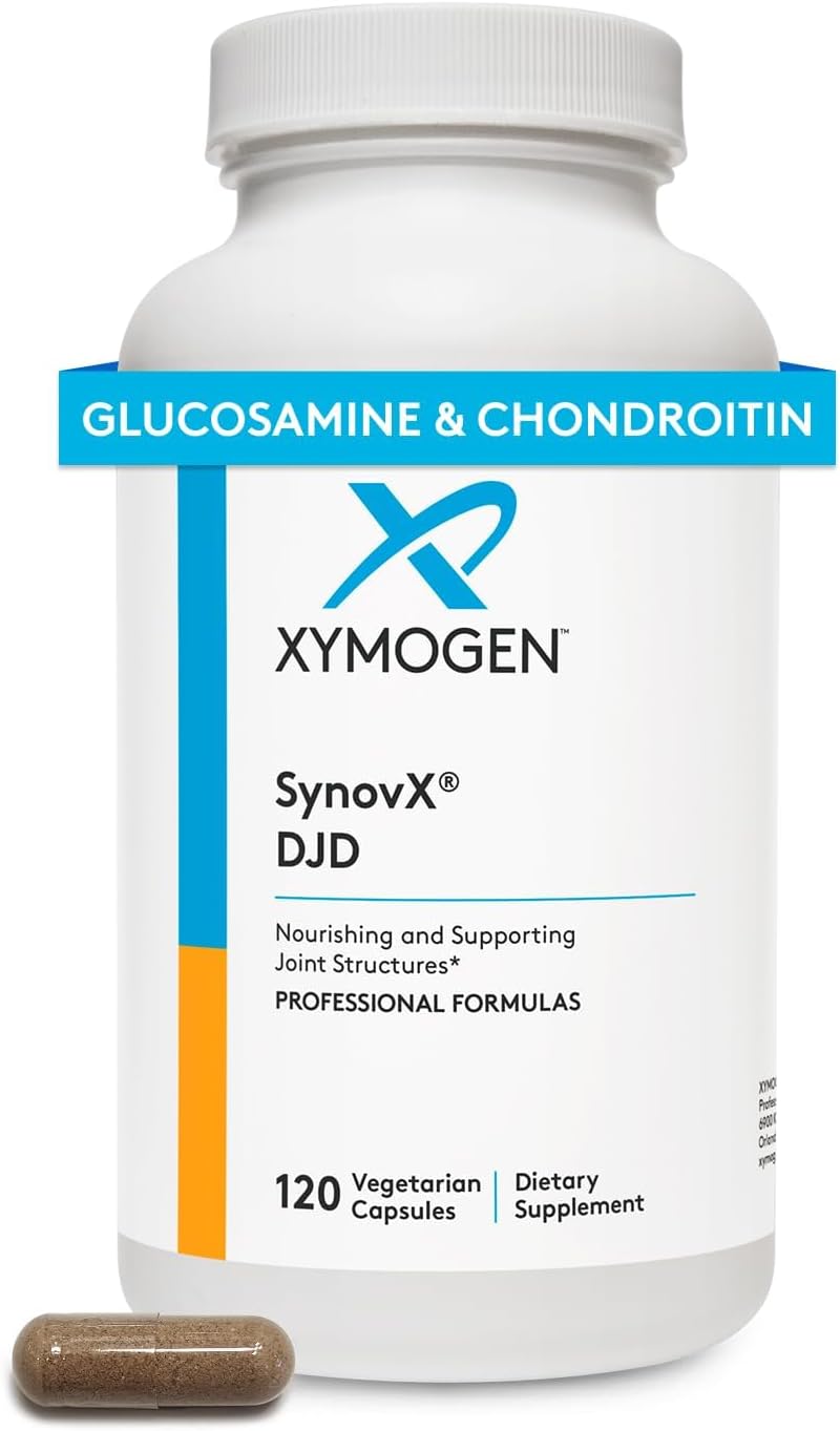 SynovX DJD - Helps Maintain Healthy Joints + Provides Joint Tissue Building Blocks with MSM, Green-Lipped Mussel, Chondroitin Sulfate, Glucosamine Sulfate, Hyaluronic Acid (120 Capsules)