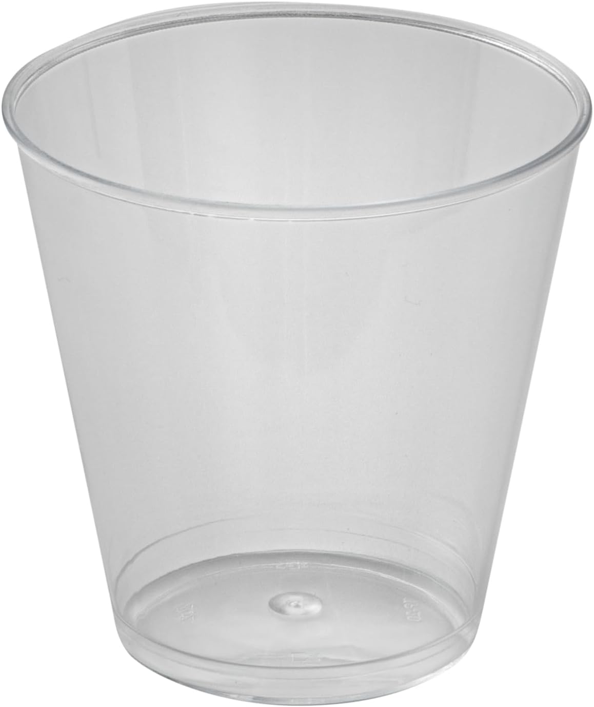Restaurantware RW Base 2 Ounce Party Cups 500 Disposable Shot Glasses - With Rolled Rim Round Clear Plastic Cocktail Glasses Serve Vodka Tequila Or Whiskey For Birthdays Weddings And More