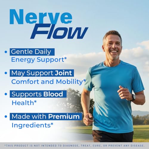 (3 Pack) Nerve Flow - Official NerveFlow Advanced Nerve Support Pills, Nerve Flow Supplement Capsules, NerveFlow Natural Pills Maximum Strength Multivitamin Advanced Formula, 180 Capsules For 3 Months