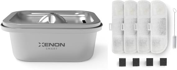 Xenon Smart Akıllı Otomatik Çelik Kedi Su Sebili Pınarı ve Yedek Filtreler 2'li Pet Ürünleri Seti [Enerji Sınıfı F]