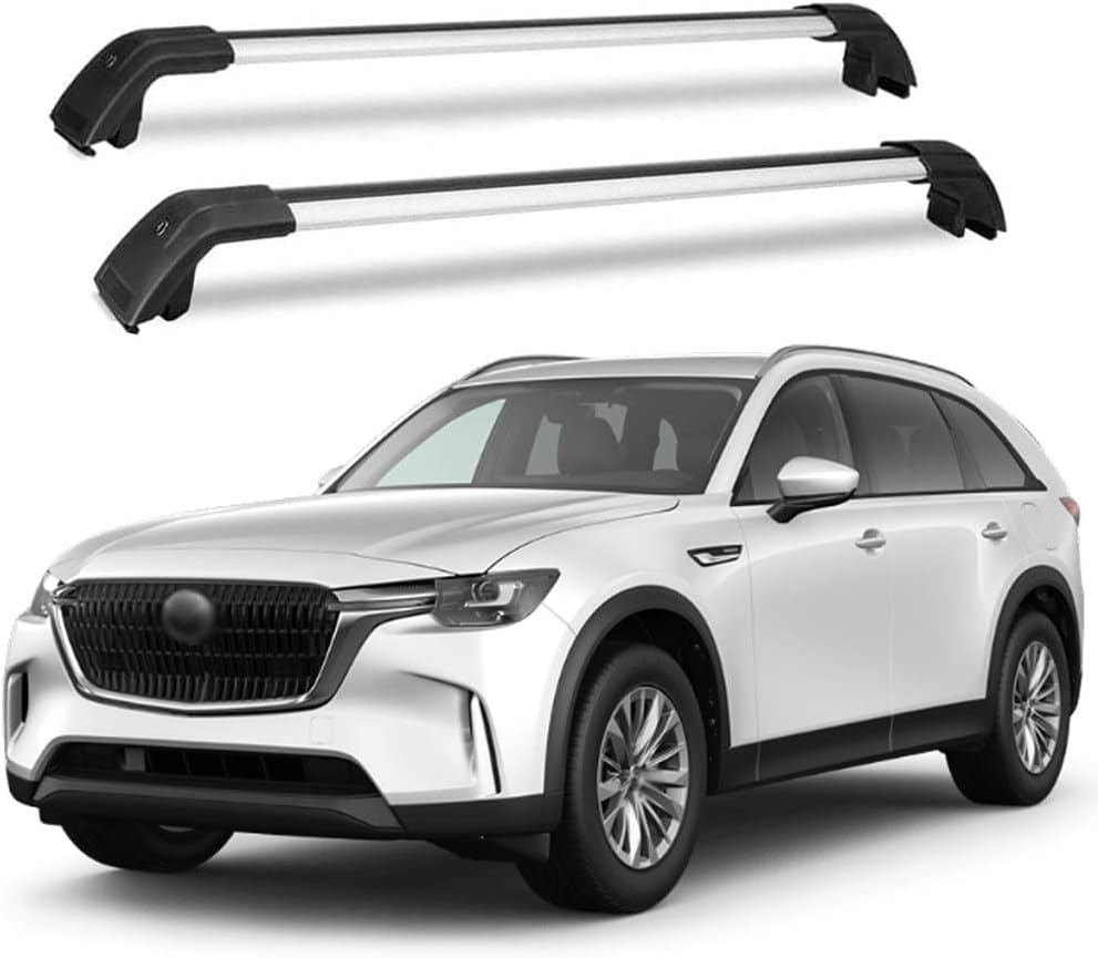 FTAPACCE 2PCS Crossbar Cross Bars Fits for Mazda All New CX-90 2023 2024 Luggage Carrier Roof Rack Rail Carrier Lockable