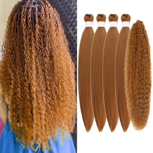 Honey Blonde Braiding Hair Pre stretched Boho Hair