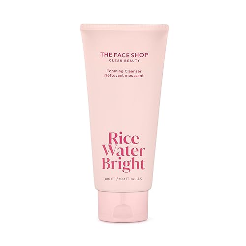 The Face Shop Rice Water Bright Light Face Cleansing Foam Refreshing Face Wash for All Skin Type Makeup Dead Skin Removal Skin Clearing Hydrating
