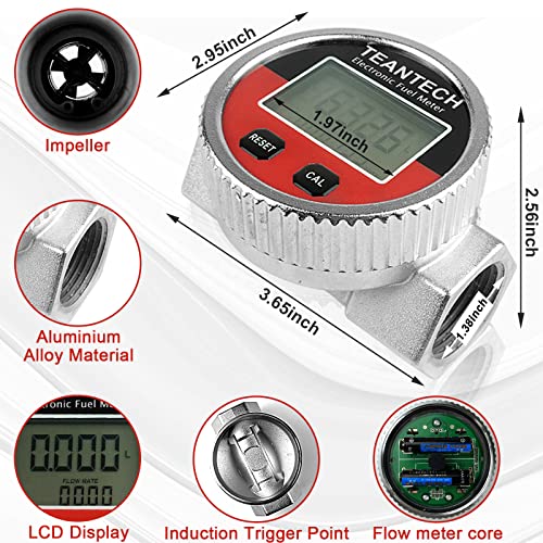 Professional Turbine Flow Meter Digital Flowmeter - Upgrade Lcd Display With Npt Counter Oil Fuel Flowmeter For Measure Diesel Kerosene Gasoline #TOP2