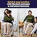 Drive Medical Lightweight Folding Transport Wheelchair With Carry Bag & Flip-Backs Arms