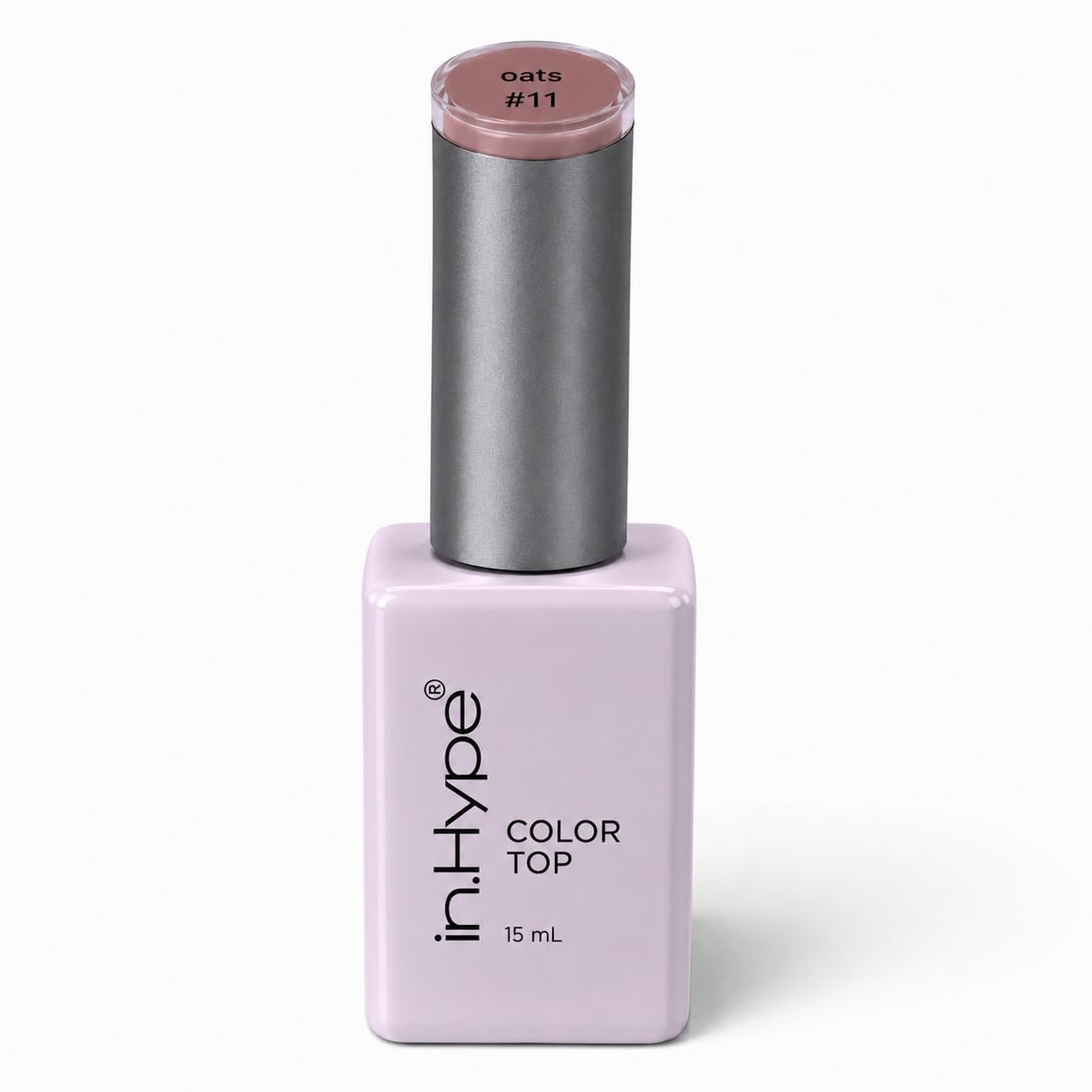 IN.HYPE Color Gel Top Coat – Gloss Finish, No Wipe UV LED Top Coat, Enhances Gel Color, Fast Application Cover Top for Manicure & Pedicure Oats #11