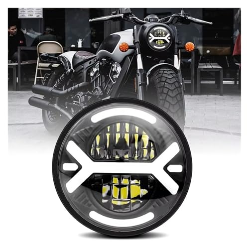 Phare LED 5,75 Pouces pour Moto Éclairage Faible Solution Sportster Dyna - 4