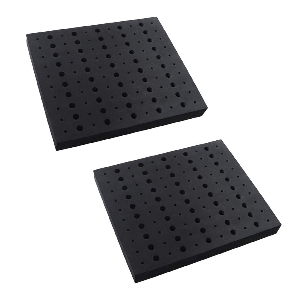Router Bit Storage Tray Toolbox 11x13 Inch 110 Bits 60x 1/4" and 50x 1/2" 2pcs