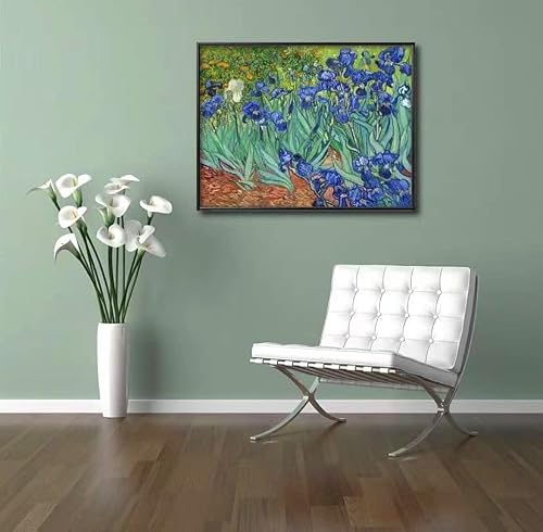 Niho-Jiuma Van Gogh Diamond Paintings Irises,Diamond Art Kits Round Diamonds Canvas Painting Gift For Adult,Home Decor(12X16 Inches/30X40Cm) #TOP3
