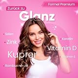 Biotin Hochdosiert Vitastrong mit Selen Zink, Keratin, Kupfer, Bambus, Vitamine für Haare, 450 Tabletten (15 Monate) Biotin Komplex Premium Ohne GVO, Bio Haare, Haut und Nägel mit Selen Hochdosiert