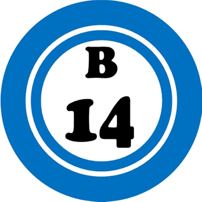 N 39 N39 Bingo Ball 100 Pack Circle Stickers 3" x 3