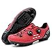 Buty rowerowe, męskie damskie buty rowerowe buty Peloton Buty oddychające stołki kompatybilne z Spd Look Delta Outdoor Buty(45, Vermelho luminoso)