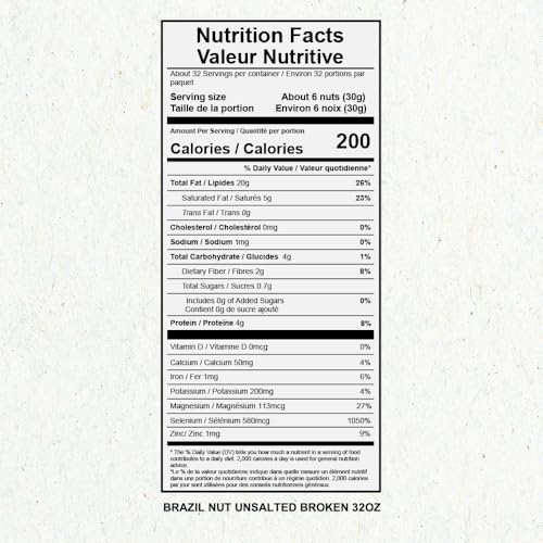 Image of Snack The True Organic Broken Brazil Nuts 32 oz - Raw and Unsalted - Healthy-Rich in Vegetable Protein - Fresh, Vegan and Gluten Free - Forest Up
