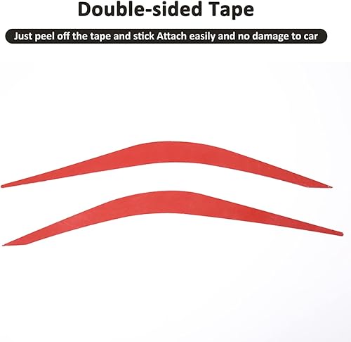 Miniatura 8 de Kit de decoración de cubierta de palas delanteras, calcomanías exteriores para parachoques delantero, calcomanías de fibra de carbono, accesorios