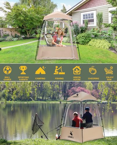 Carpa deportiva pop up transparente para 1-2 personas miniatura 3