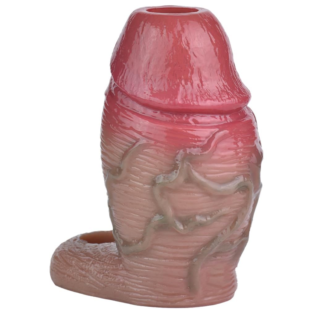 Masculino Engrosar Y Alargar La Funda Para El Pene De Silicona Time-Lapse Para El Pene Anillos Para El Pene Juguetes Sexuales Time-Lapse Asistidos Por Parejas (009)