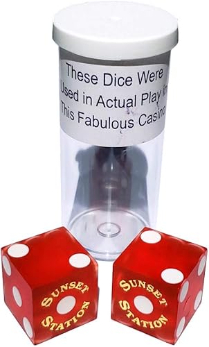 Miniatura 87 de Amplia selección de dados de 0.748 in - Auténtico casino de Las Vegas jugado a la mesa (Caesar's Palace (rojo pulido)) Palacio del César - Rojo