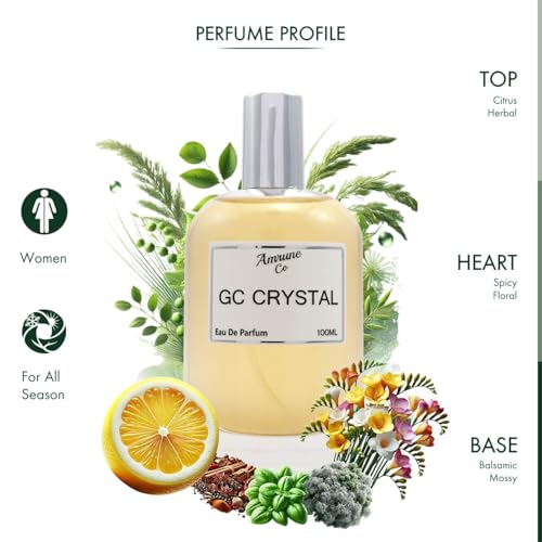 Image of GC Crystal | Luxury Women Eau De Parfum | Citrus Mossy Floral | Strong & Long Lasting Fragrance for Woman | Luxury Gift for Women | 100 ml