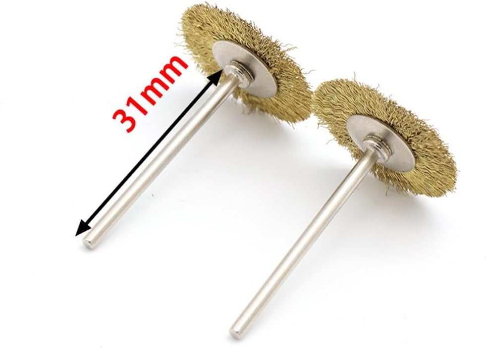 10pcs Brass Wire Brush Round Brushes Disc Pot for Die Grinder Rotary Electric Tool for Engraver